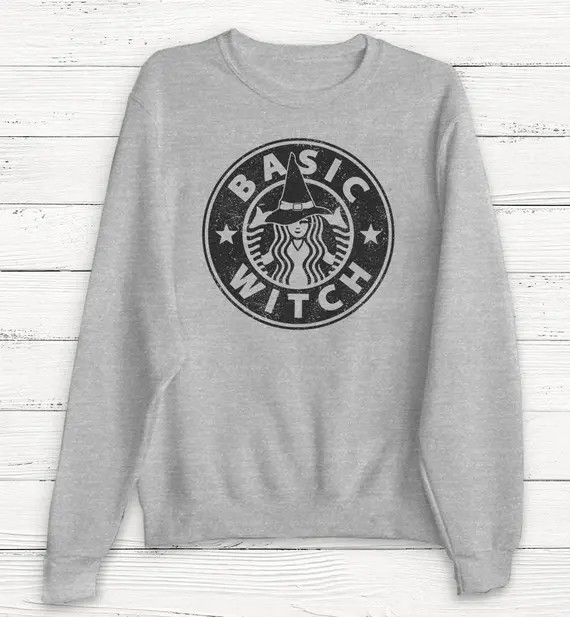 Basic Witch Sweatshirt, Funny Halloween Sweatshirt, Humor, Funny, Gift, Fall, Cute Shirt, Women's... | Etsy (US)