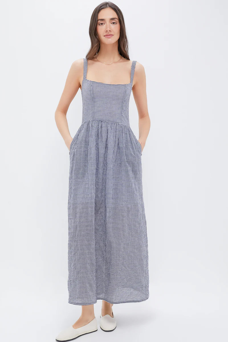Navy Gingham Jour Maxi Dress | Tuckernuck (US)