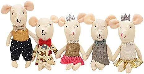 Stuffed Animal for Girls Cute Mini Mouse Plush Doll Mice Doll 6.3inch Gray | Amazon (US)