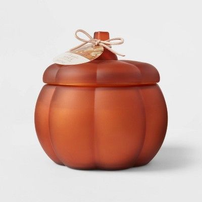 Large Pumpkin Spice Sundown Orange Candle - Threshold&#8482; | Target