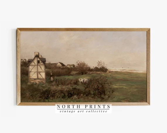 Samsung Frame TV Art  Farmhouse Landscape DIGITAL Painting  | Etsy | Etsy (US)