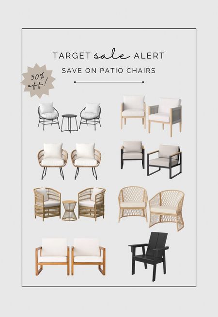Up to 50% off patio chairs at Target! We have the Henning chair set 5 years ago and still love it!

Outdoor chairs, chair set, target sale, affordable home

#LTKsalealert #LTKhome