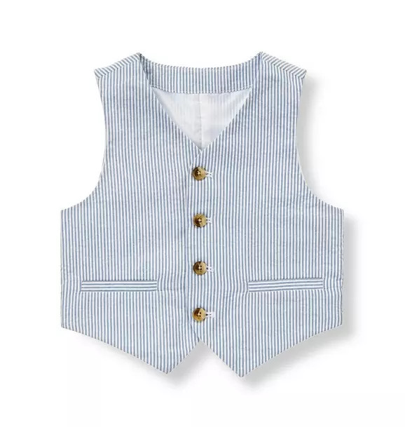 Stripe Seersucker Suit Vest | Janie and Jack