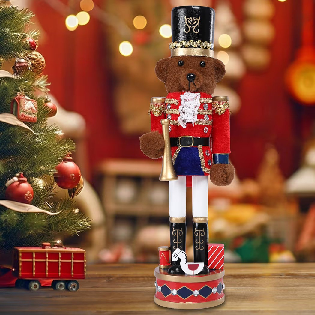 Christmas Nutcracker Decorations Nutcracker Figure 15 Inch Wooden Nutcrackers Teddy Bear Nutcrack... | Amazon (US)