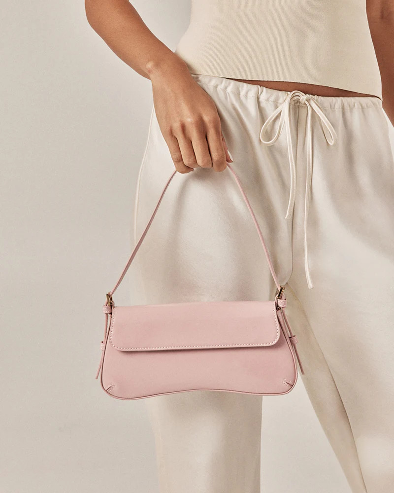 SABELLA SHOULDER BAG - BALLET PINK PATENT-GOLD | Billini AU