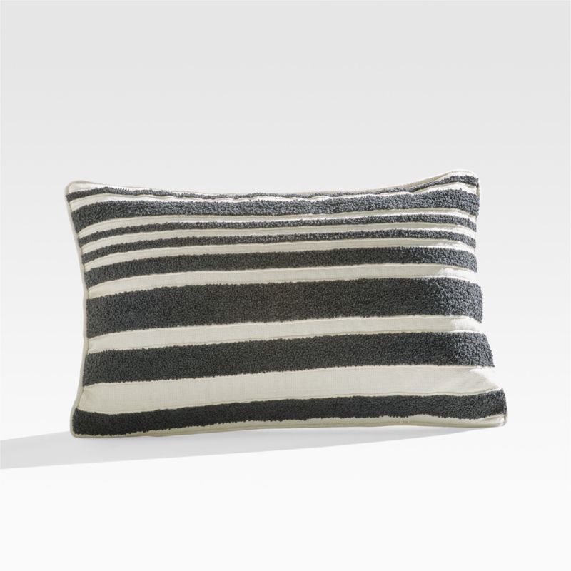 Mohave Wide Stripe 20x13 Indoor/Outdoor Pillow + Reviews | Crate and Barrel | Crate & Barrel