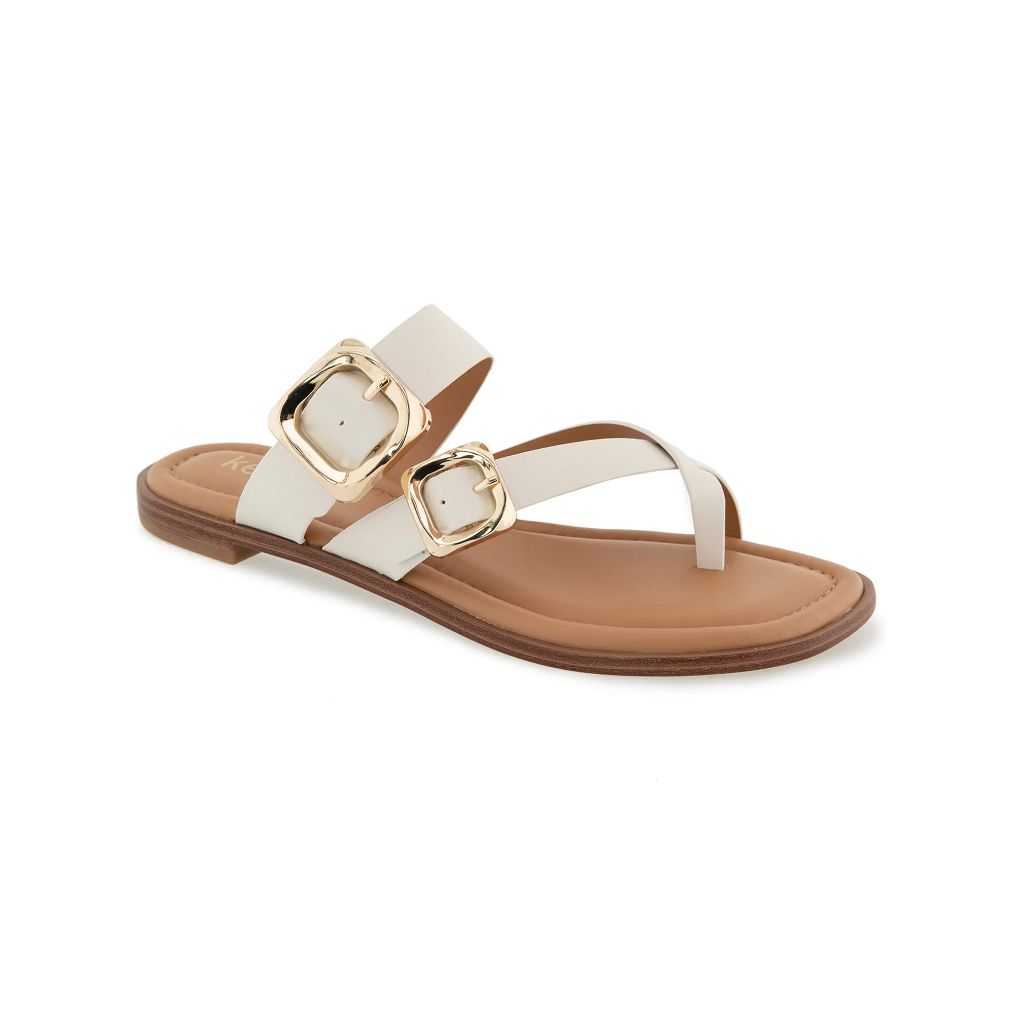 Kensie Women's Riri Crossover Flat Buckle Sandal - Walmart.com | Walmart (US)