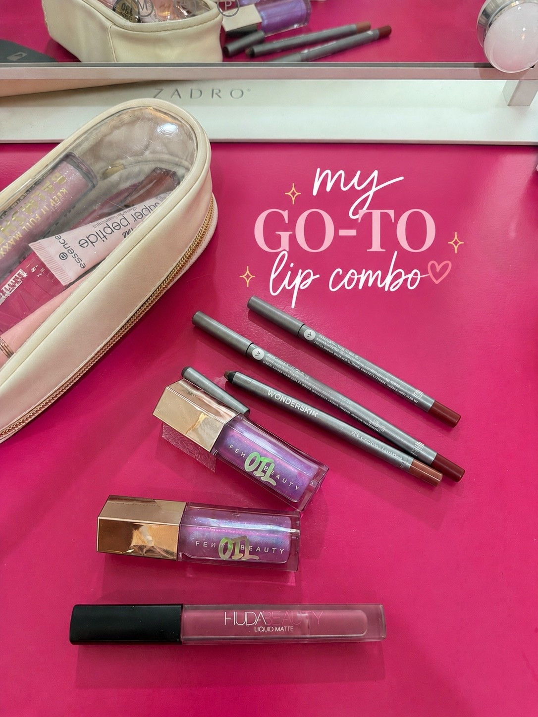 Go to everyday dressy glam lip combo 
all from Amazon
