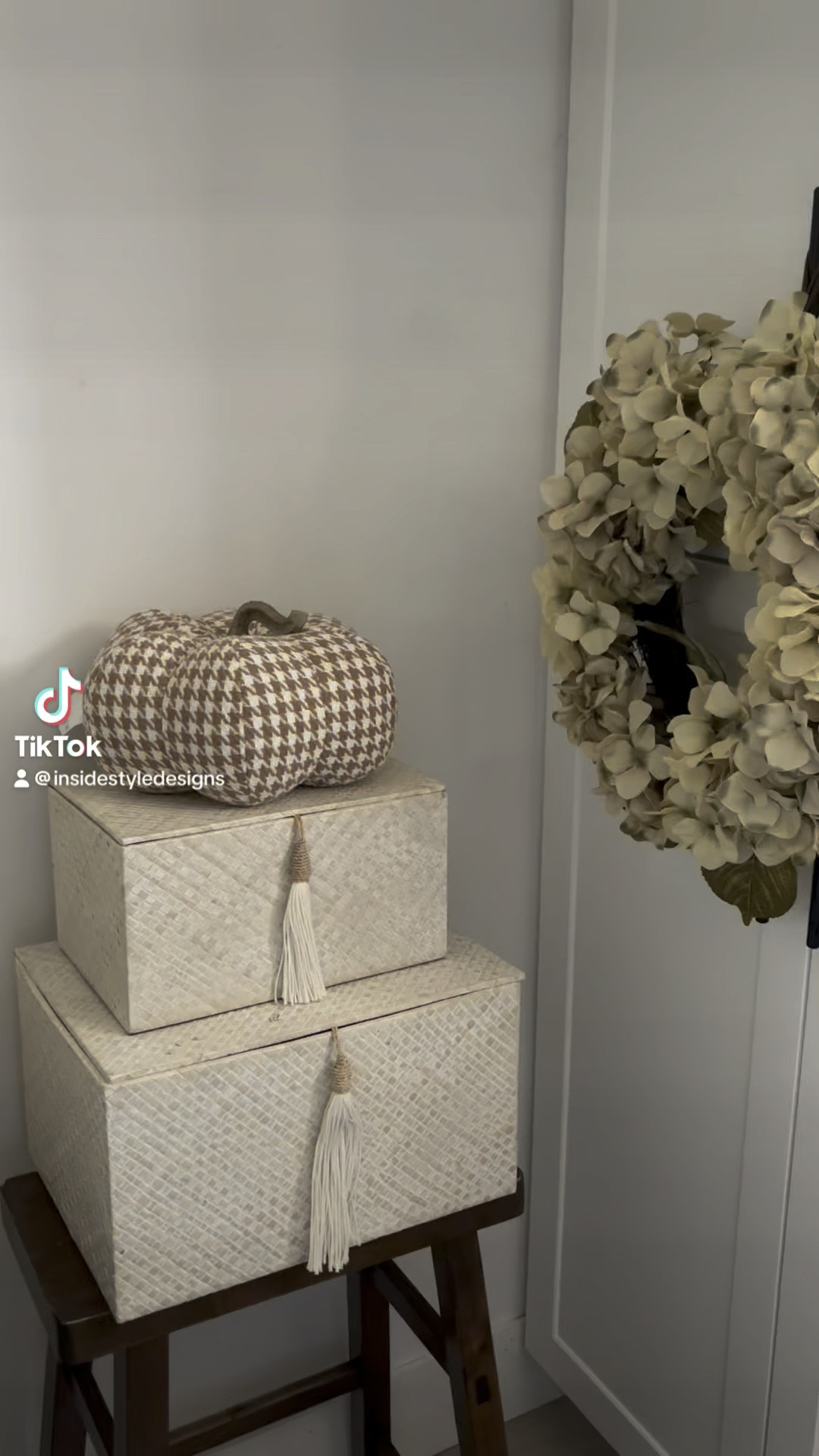 Fall decor vibes 🍂✨  
Loving this cozy corner with neutral tones, a soft textured pumpkin, and woven storage boxes. Perfect for adding warmth and style to any space!  
#FallDecor #NeutralAesthetic #CozyVibes #HomeStyle #AutumnDecor #RusticCharm #WovenDecor #PumpkinDecor #InteriorStyling #LivingRoomInspo #SeasonalDecor #HomeDecorTrends 

#LTKstyletip #LTKautumn #LTKsale