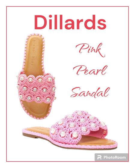 Pink pearl sandals from Dillards. 

#pinksandals

#LTKshoecrush