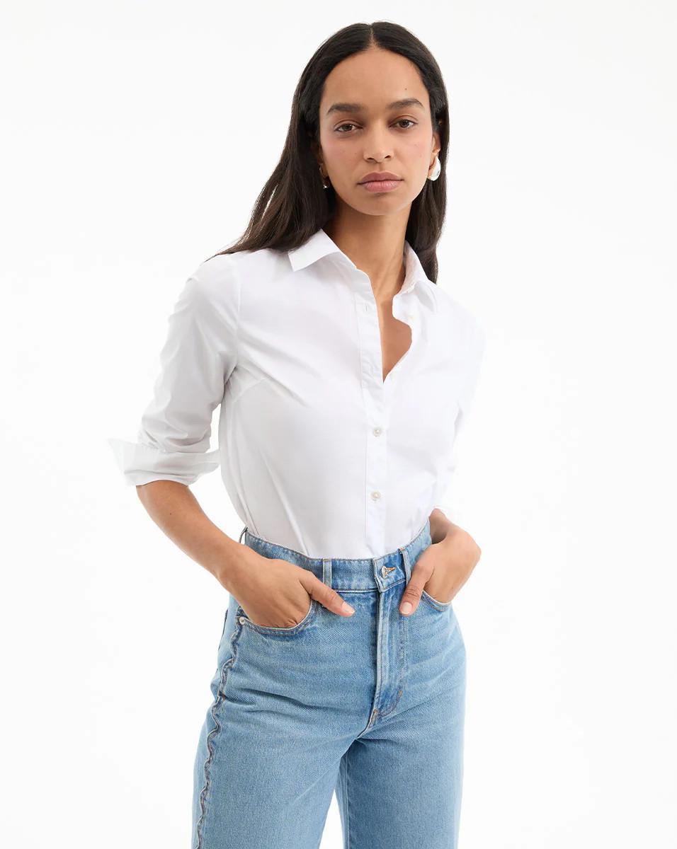 Veronica Beard Marisol Button-Down Shirt White | Veronica Beard