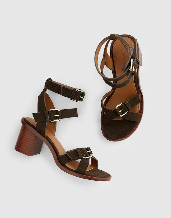 The Corinna Buckle-Strap Heeled Sandal | Madewell