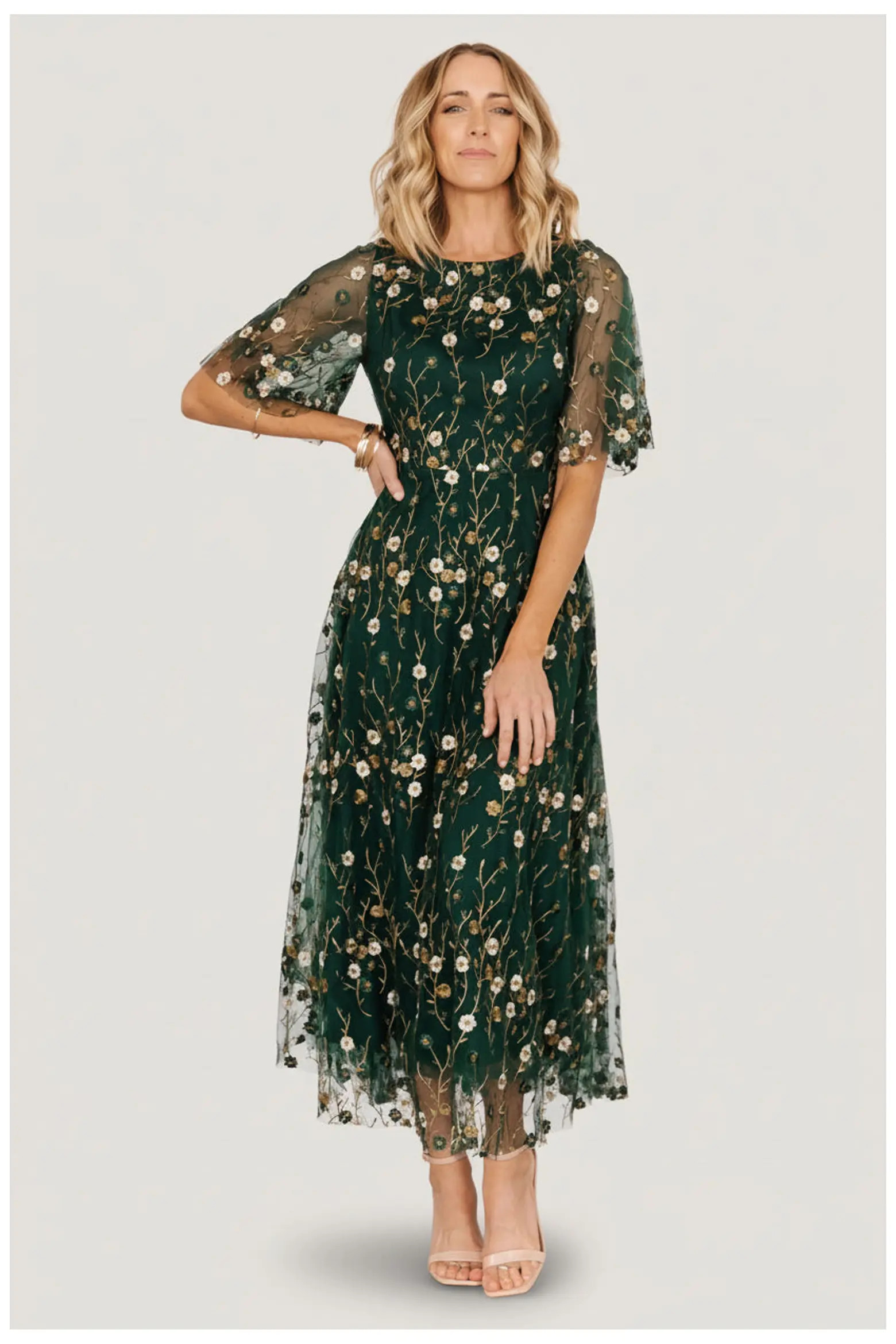Baltic Børn Arabella Embroidered Tulle Maxi Dress (Women) | Nordstrom | Nordstrom