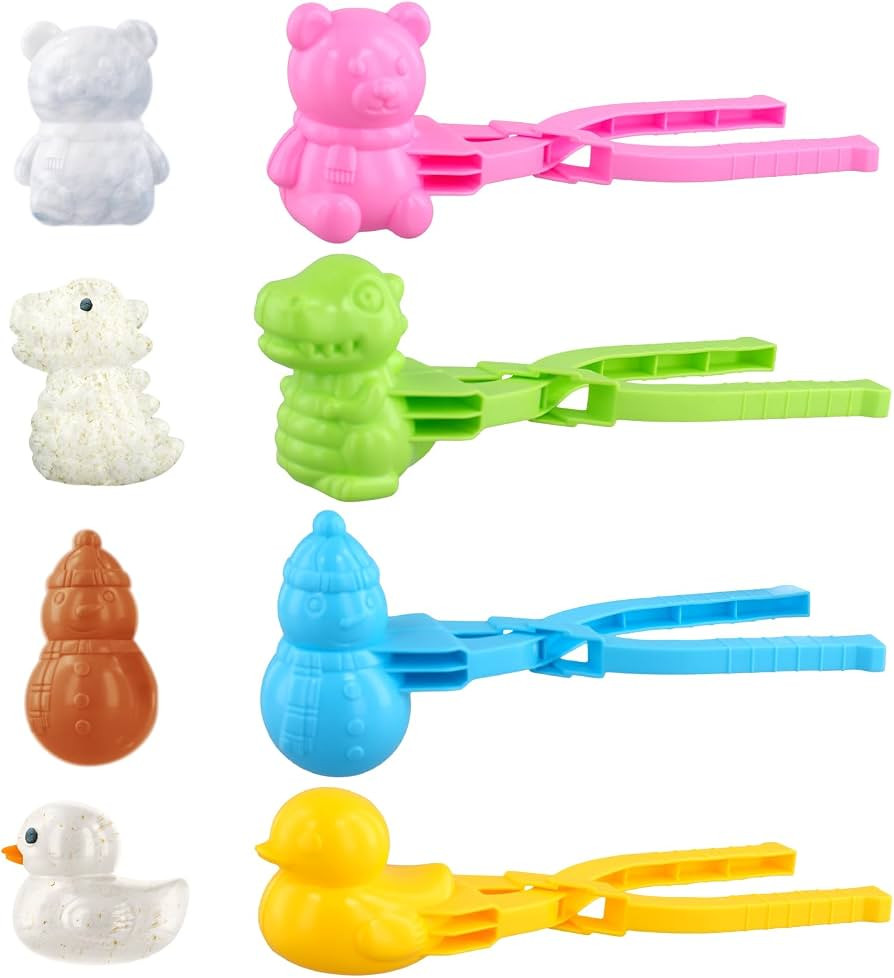 PEUTIER 4pcs Duck Rice Tooling, Cute Rice Molder Dragon Snowman Bear Rice Molder Animal Rice Tool... | Amazon (US)