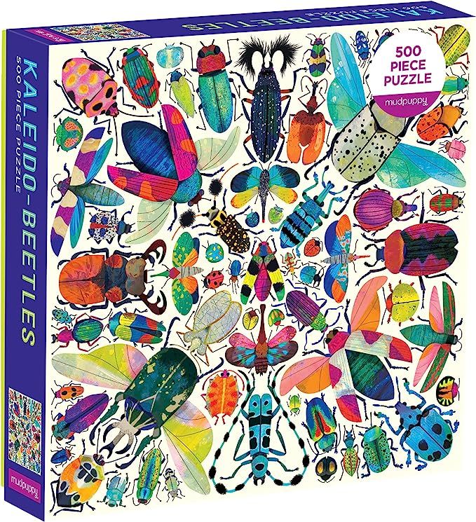 Mudpuppy Kaleido-Beetles Puzzle, 500 Pieces, 20” x 20” – Ages 8+ – Colorful Beetles Arran... | Amazon (US)