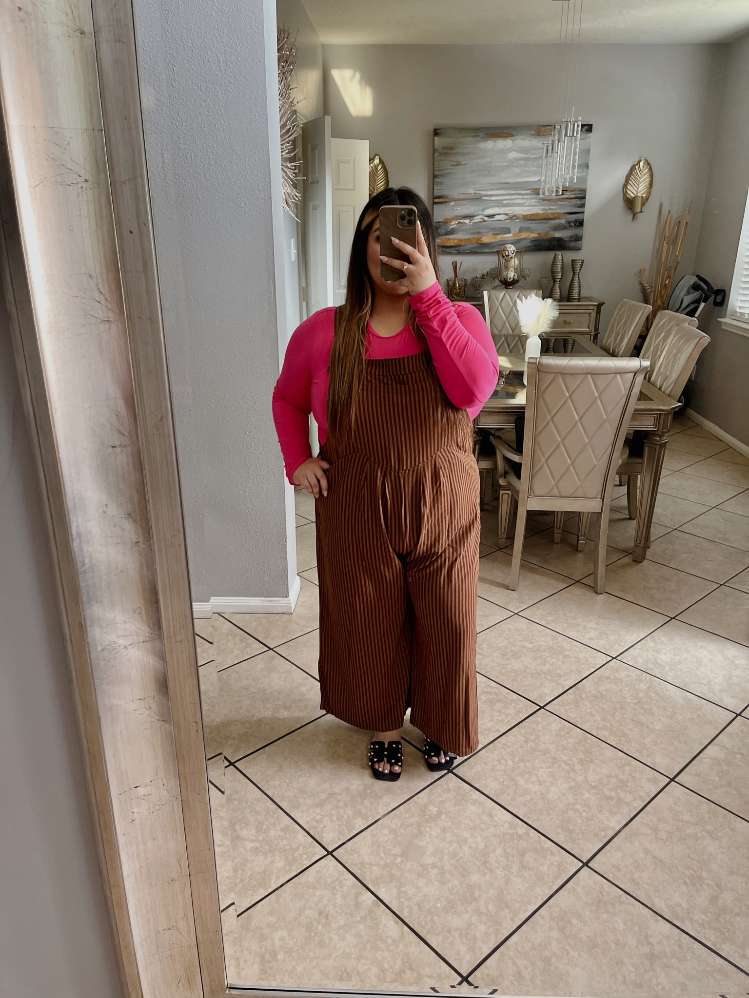 striped brown jumpsuit! size 2x 🤎

#LTKStyleTip #LTKPlusSize #LTKMidsize