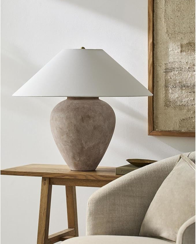 Livabliss x Galey Alix Camden Ford Traditional Table Lamp, 22" H x 25" W x 25" D, Taupe | Amazon (US)