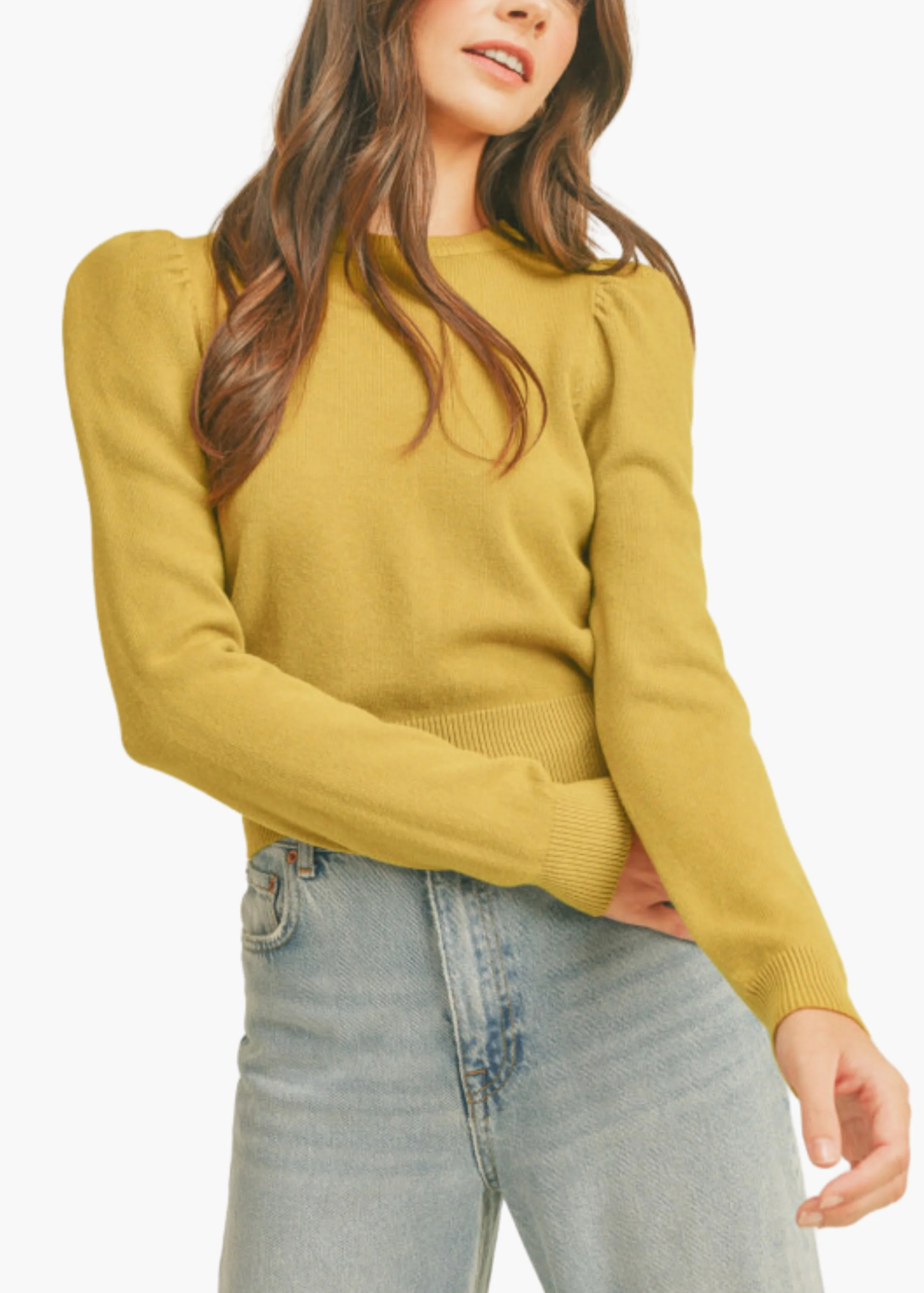 Evelyn Sweater in Marigold | Poppy and Pink
