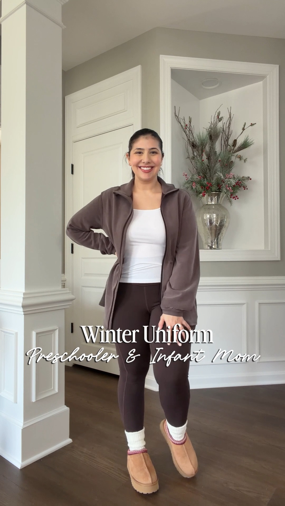 Truly a “rinse and repeat” daily look! The lululemon soft stream line is amazing, if you haven’t tried it. Linked several options that are on sale - I always shop their “we made too much” section with a lot of success. Loving the monochromic trend right now because it’s easy. Total win for the moms in the group, right? 

I won’t lie though, with more snow in the forecast, I’ve been saving warm weather looks to manifest these winter blues away

P.S. everyone thinks these bezel set studs are real …they’re not and under $60 // slippers are dupes too 😜

#LTKmomlife #LTKdayinmylife #LTKgrwm