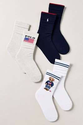 Polo Ralph Lauren Icon Crew Socks, Set of 3 | Anthropologie (US)