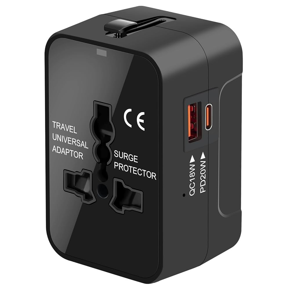 Universal Travel Adapter Worldwide, GaN Fast Charging with PD 3.0 USB-C & USB-A Quick Charge Port... | Amazon (US)