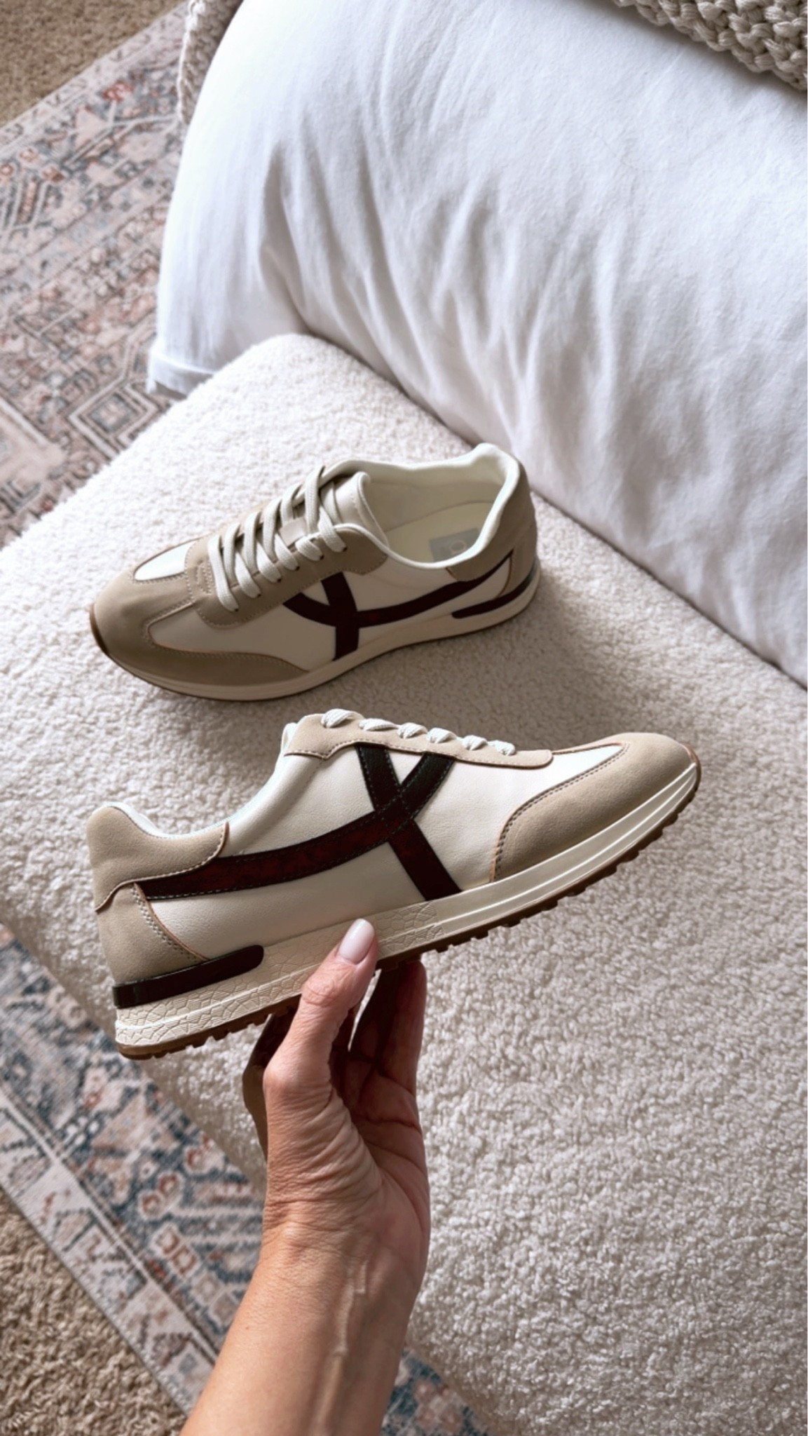 Loving these neutral sneakers that are hundreds less than the original! 
Fit TTS

#LTKOver40 #LTKootd #LTKmomlife