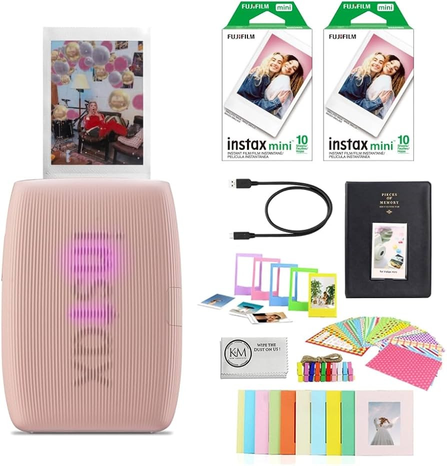 Fujifilm INSTAX Mini Link 3 Smartphone Printer | Rose Pink Bundled with INSTAX Mini Instant Film ... | Amazon (US)