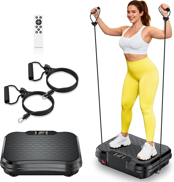 Vibration Plate Exercise Machine,Vibrating Platform for Lymphatic Drainage with 250 Speeds,450 lb... | Amazon (US)