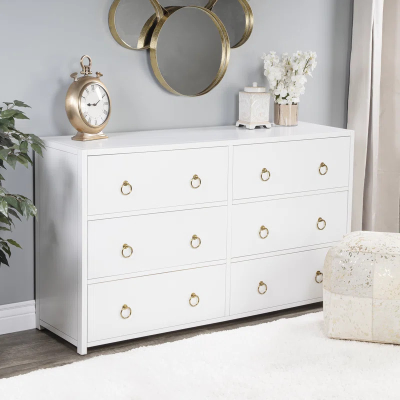 Elin 6 Drawer 60" W Double Dresser | Wayfair North America