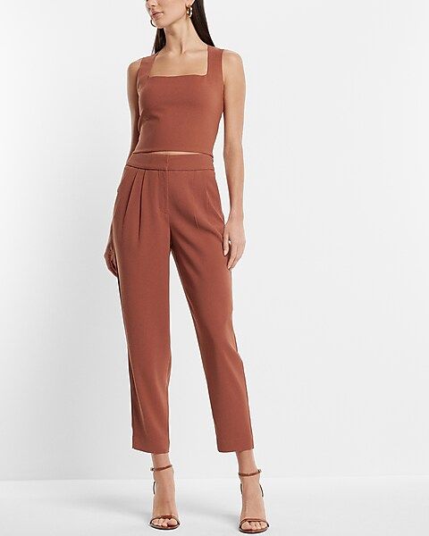 Stylist Super High Waisted Pleated Ankle Pant | Express