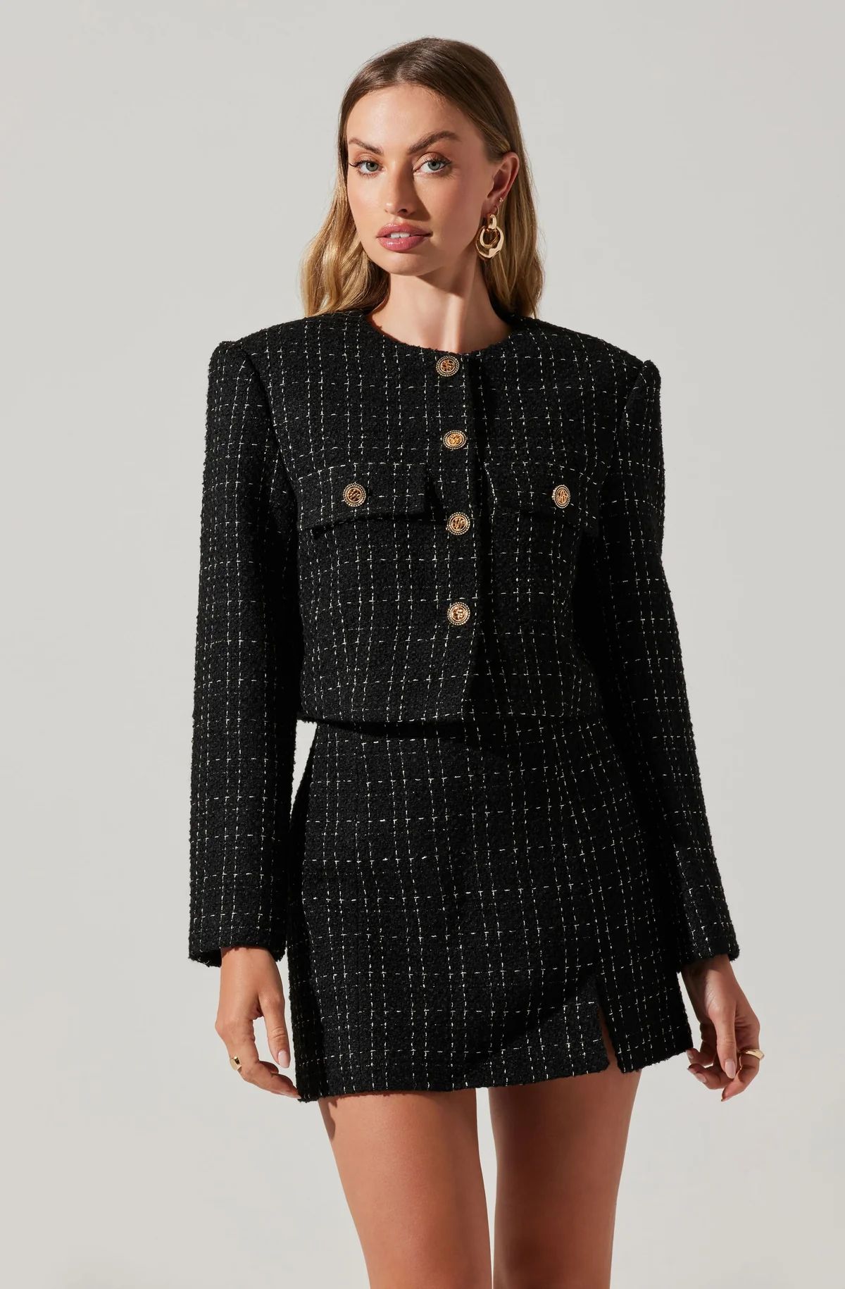Covina Tweed Cropped Jacket | ASTR The Label (US)