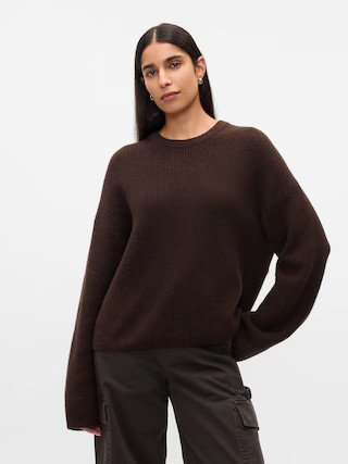CashSoft Shaker-Stitch Crewneck Sweater | Gap (US)