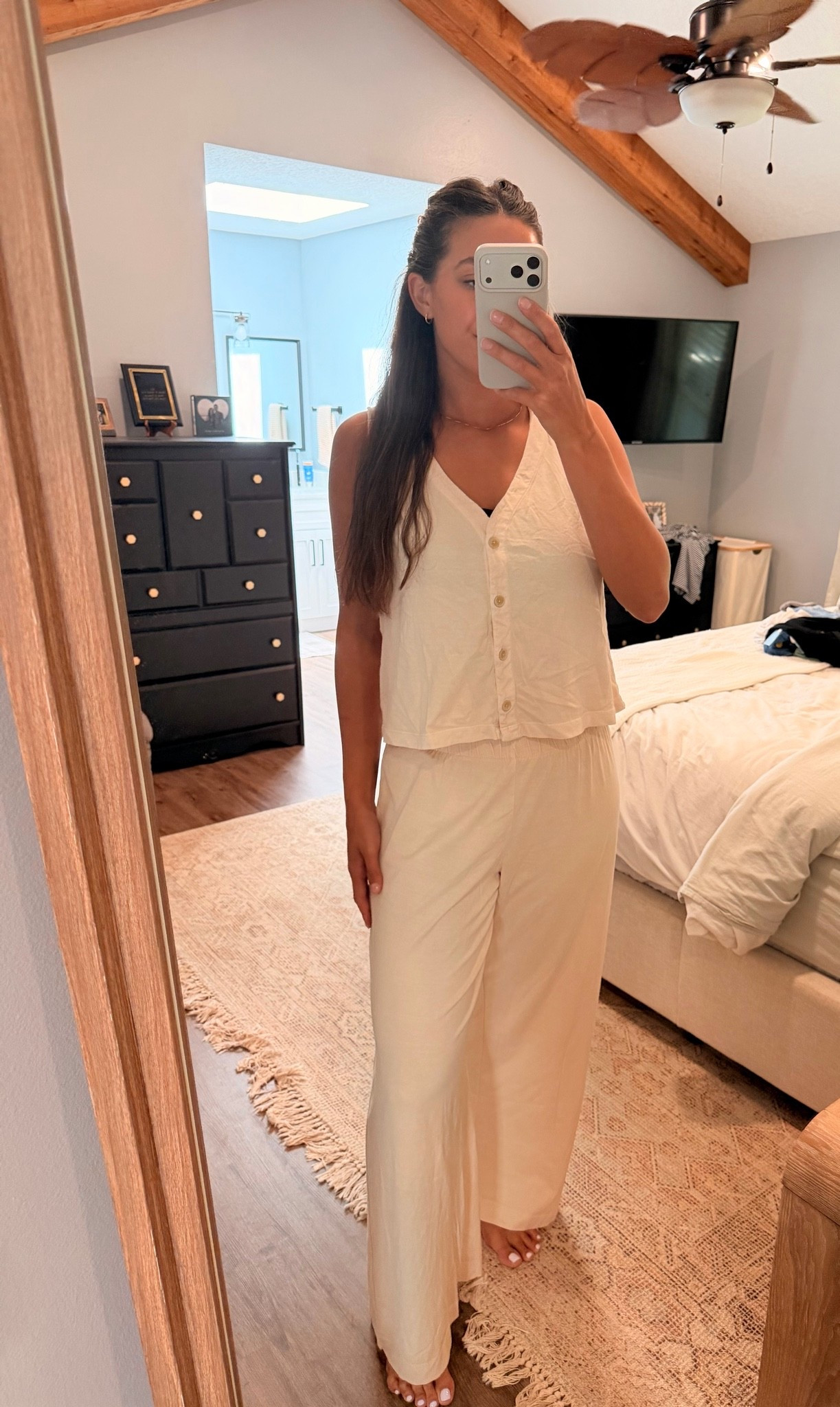Cute lightweight lounge set from Target! Great for summer travel! And tall girl friendly pants! Wearing my true size Target M in both!

#LTKootd #LTKmomlife #LTKTall