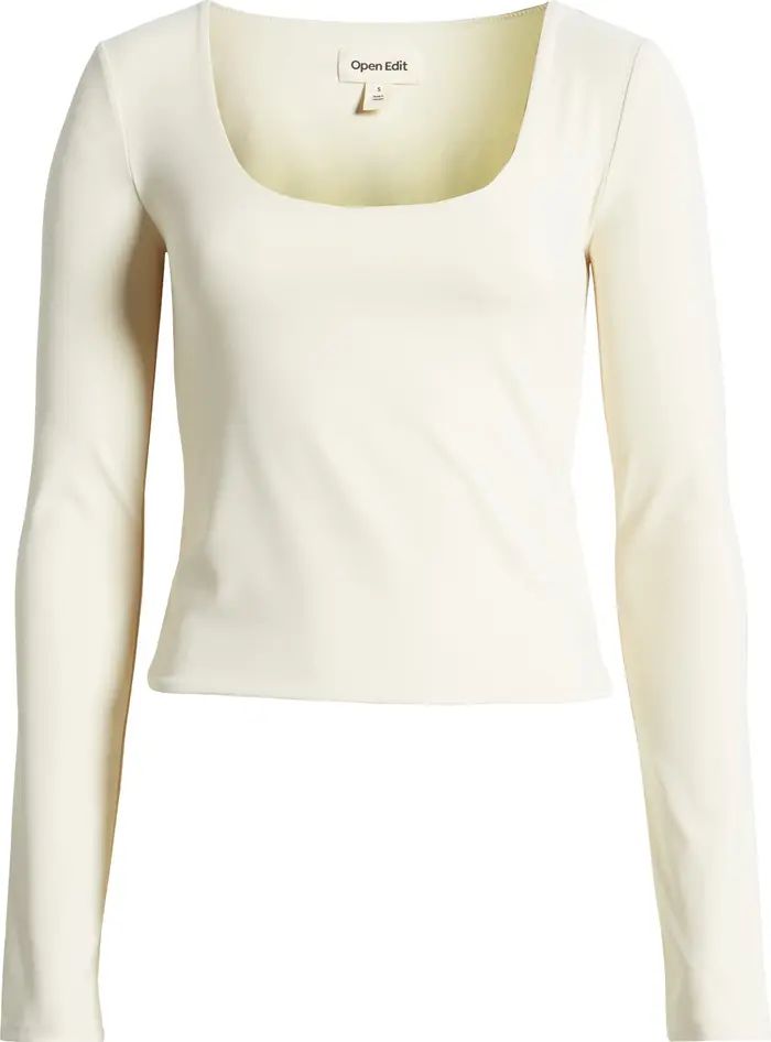 Open Edit Smooth Edit Scoop Neck Top | Nordstrom | Nordstrom