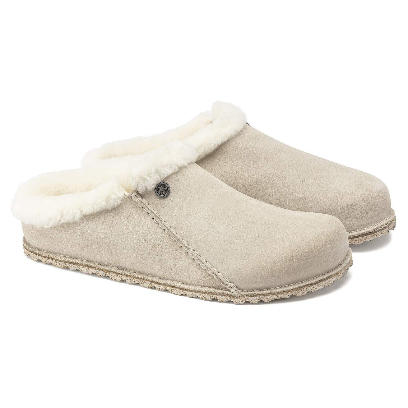 Birkenstock Unisex Zermatt Premium Suede Leather Antique White - White / 35 Narrow | Zulily
