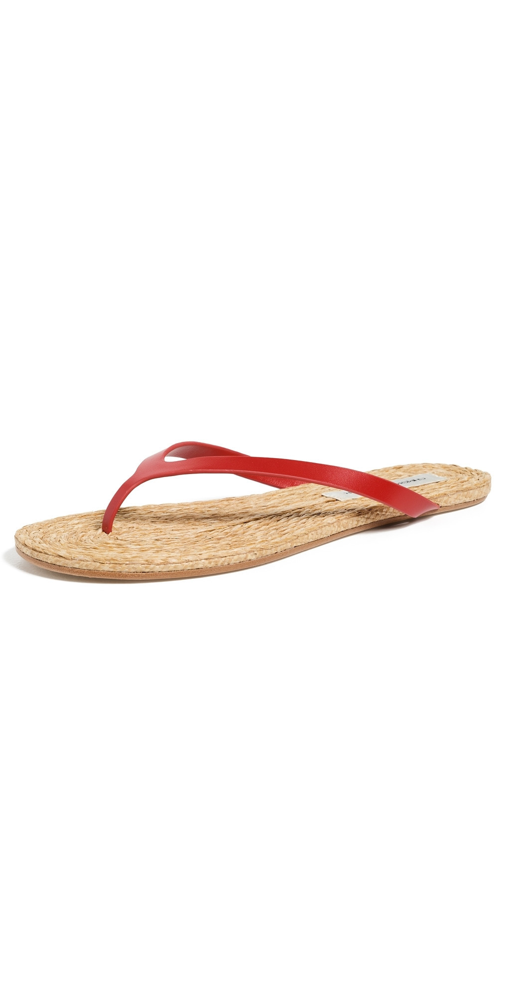 Christopher Esber Palma Flip Flops Carmine Red/Natural 40 | Shopbop