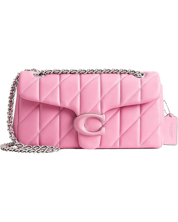 Coach Women's Quilted Leather Covered C Tabby Shoulder Bag 26 with Chain Strap | Amazon (US)