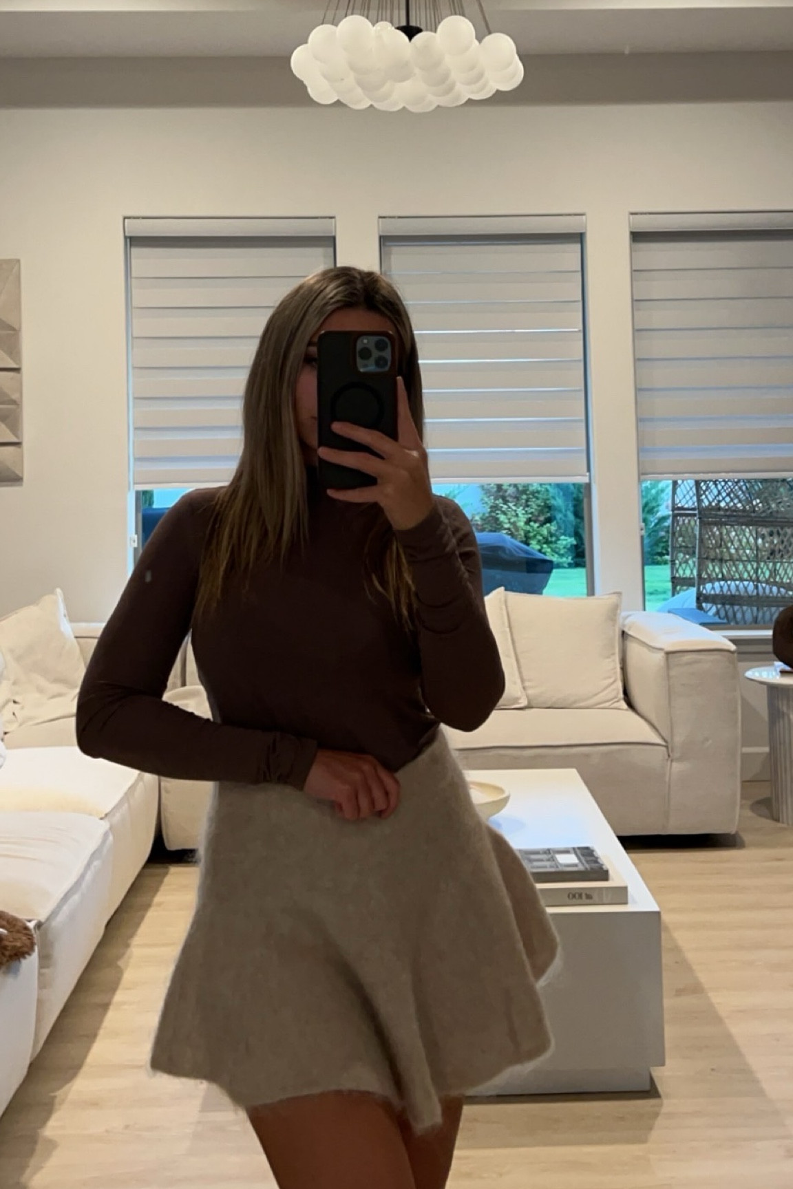 Flair mohair skirt . Wool skirt. Brown turtle neck top. Fall outfit 

#LTKFallSale #LTKU #LTKActive