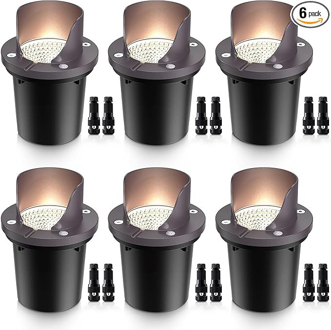 SUNVIE 12W Low Voltage Landscape Lights Waterproof Outdoor In-Ground Lights Shielded LED Well Lig... | Amazon (US)