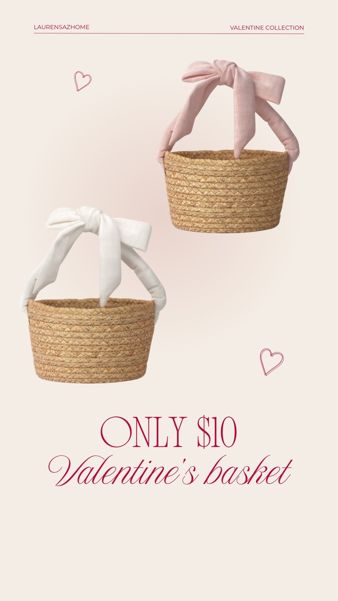 $10 bow basket 