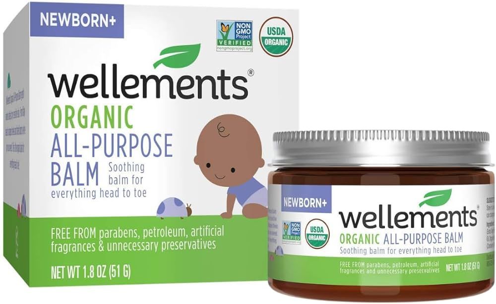 Wellements Organic All Purpose Balm for Babies | Soothing All Over Ointment for Chafed & Sensitiv... | Amazon (US)