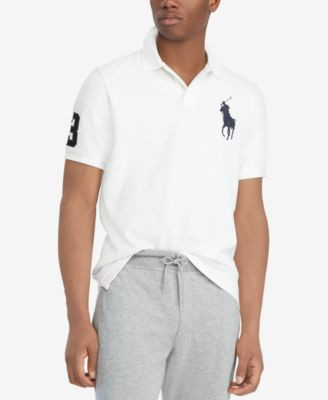 Polo Ralph Lauren Mens Big Pony Custom Slim Fit Mesh Polo Shirt Regular Big Tall | Macy's