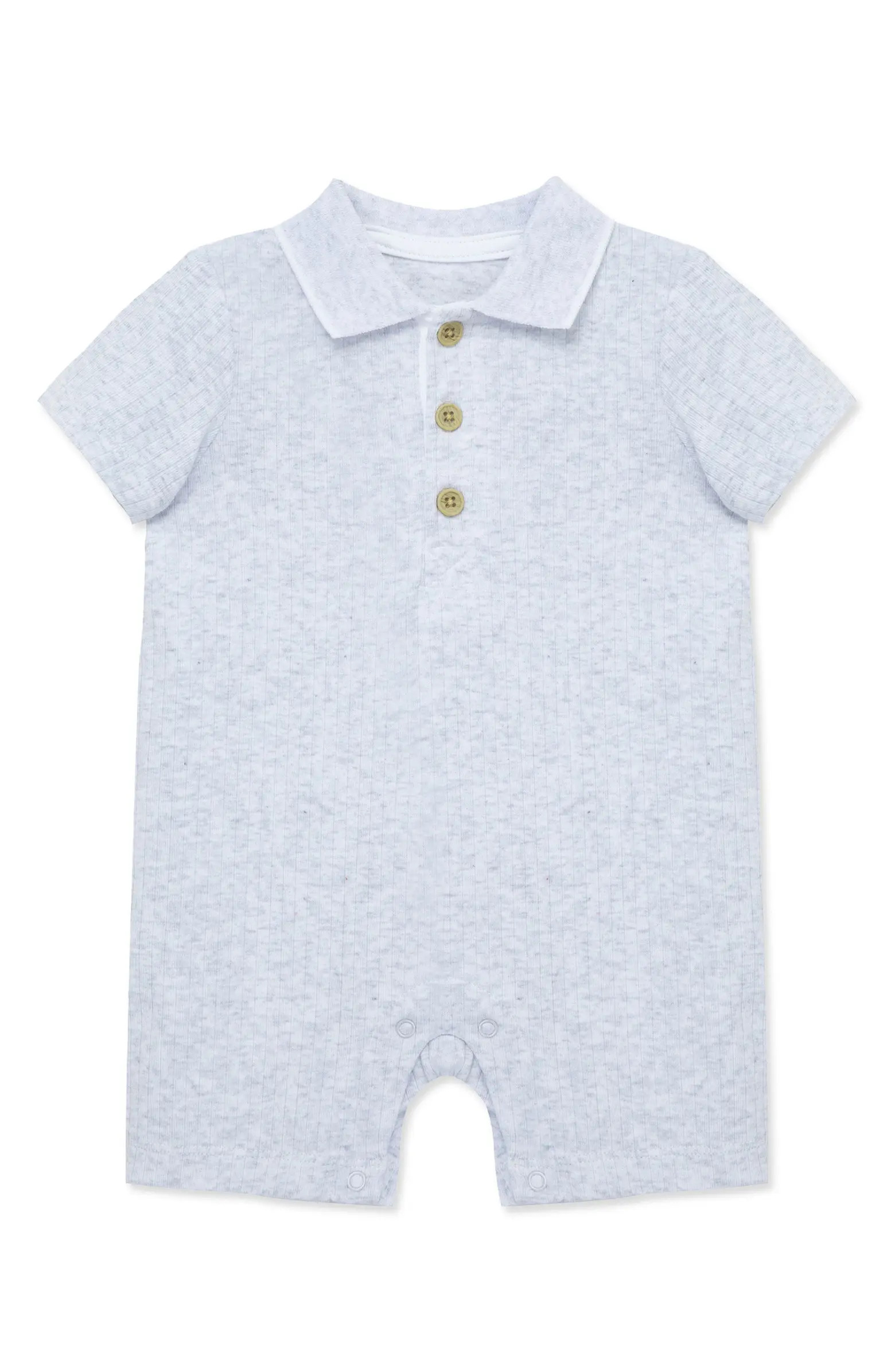 Little Me Knit Polo Romper | Nordstrom | Nordstrom