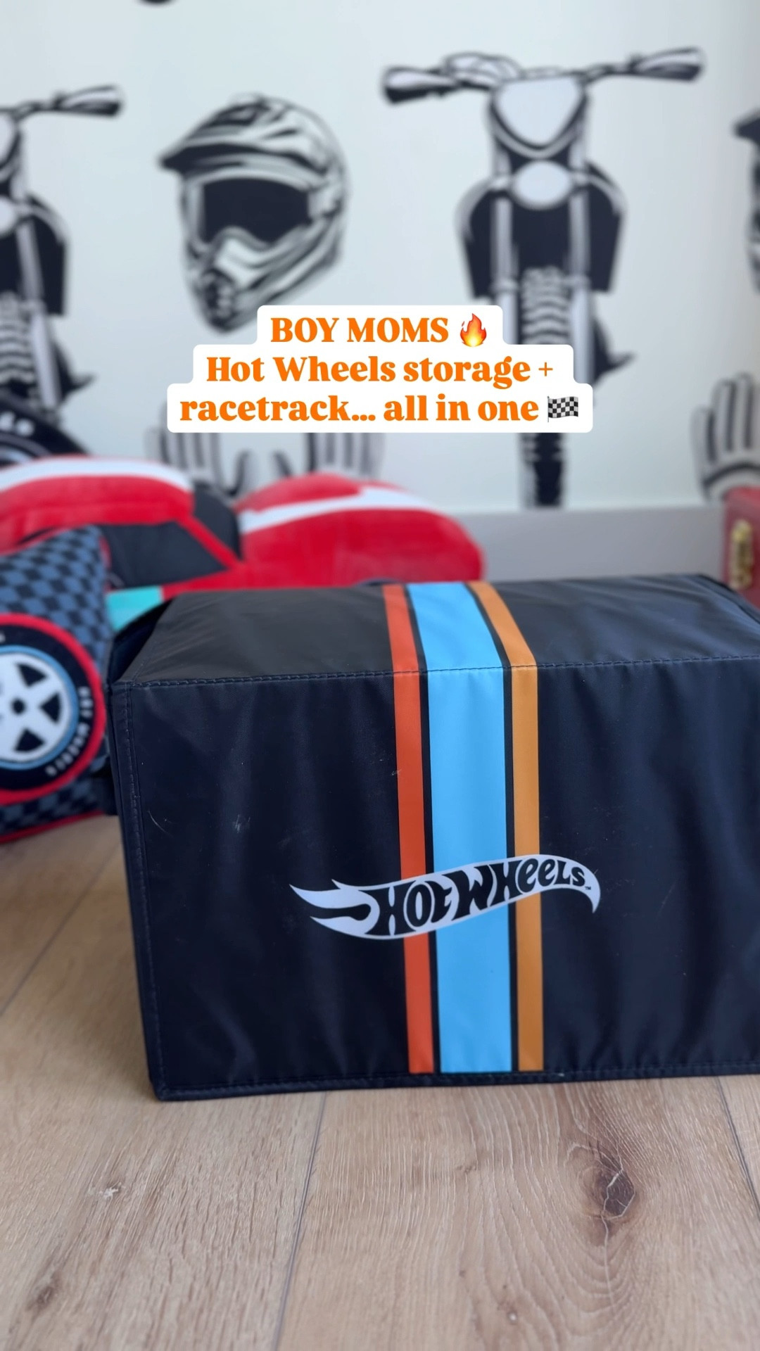Hot wheels storage bin + garage + race track | target | hot wheels x pillow fort | organization | play room | toy organization | hot wheels garage | race crack | retro collection | classic collection | race car lamp | boy moms | birthday gifts 

#LTKKids #LTKHome #LTKmomlife