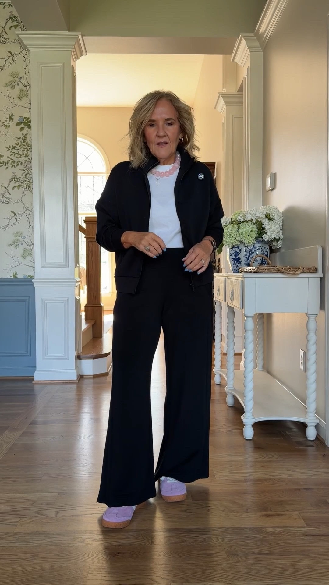 Spanx LTK sale 20% off sitewide 3/12-3/15
Use code LTKSPANX

I wear a medium petite in bottoms and a medium in tops unless noted below
Athleta white tee size medium 
Sneakers are true to size with socks
My necklace is 25% off. I’m linking some of my favorite colors.
My earrings are a really pretty poop. I’m wearing the medium size and they have a rainbow stone in them. 

#LTKTravel #LTKSpringSale #LTKOver40