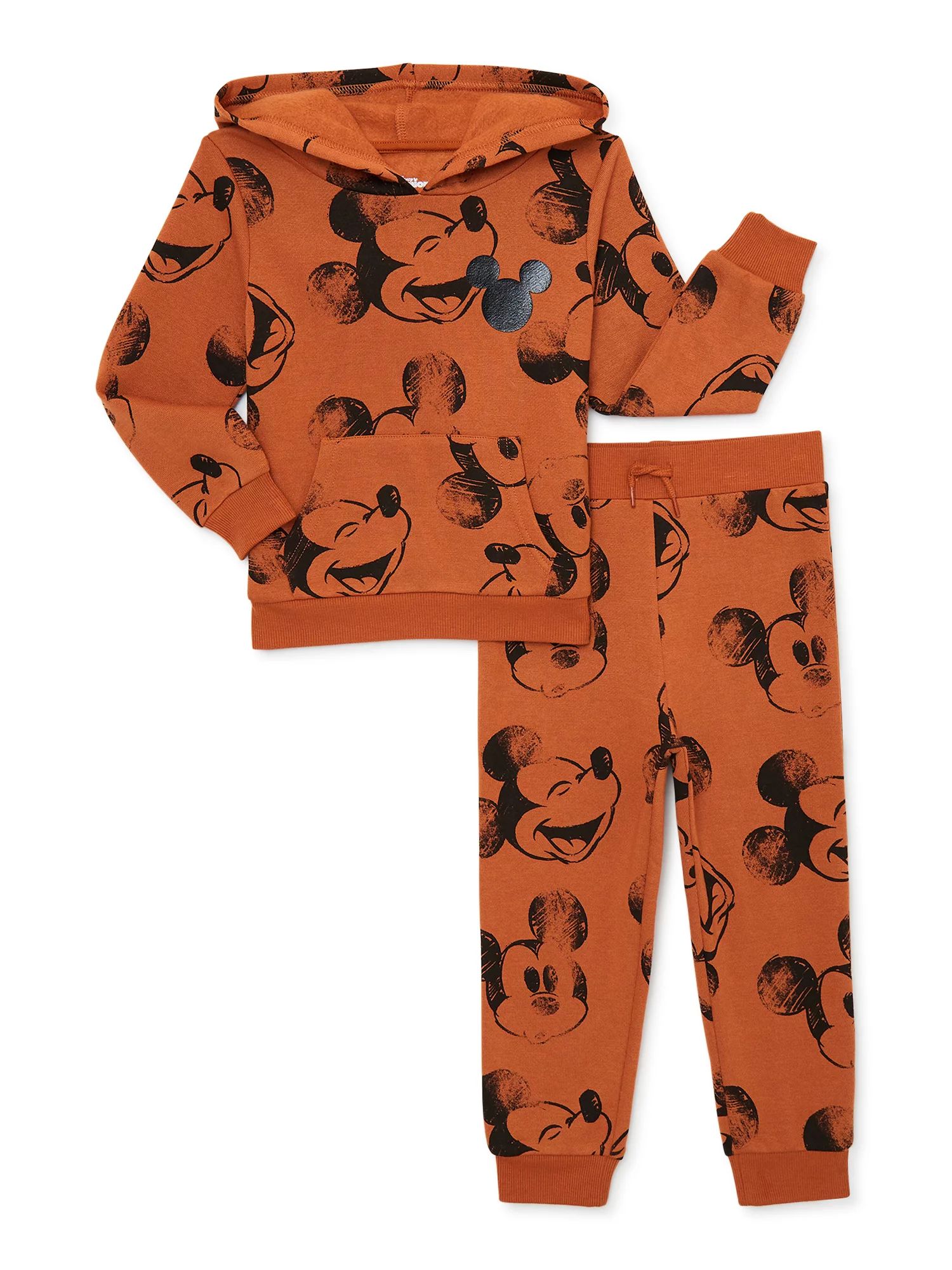 Mickey Mouse Baby and Toddler Boys Fleece Hoodie and Joggers, 2-Piece Outfit Set, Sizes 12M-5T | Walmart (US)