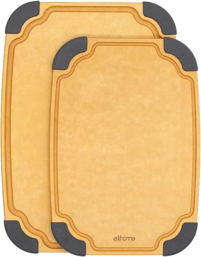 Essential Series 2-in1 Wood Cutting Board Set for Kitchen, Wooden Board for Chopping Vegetables, ... | Amazon (US)