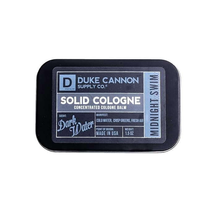 Duke Cannon Supply Co. Solid Cologne for Men Midnight Swim - Cold Water, Crisp Greens, Fresh Air ... | Amazon (US)