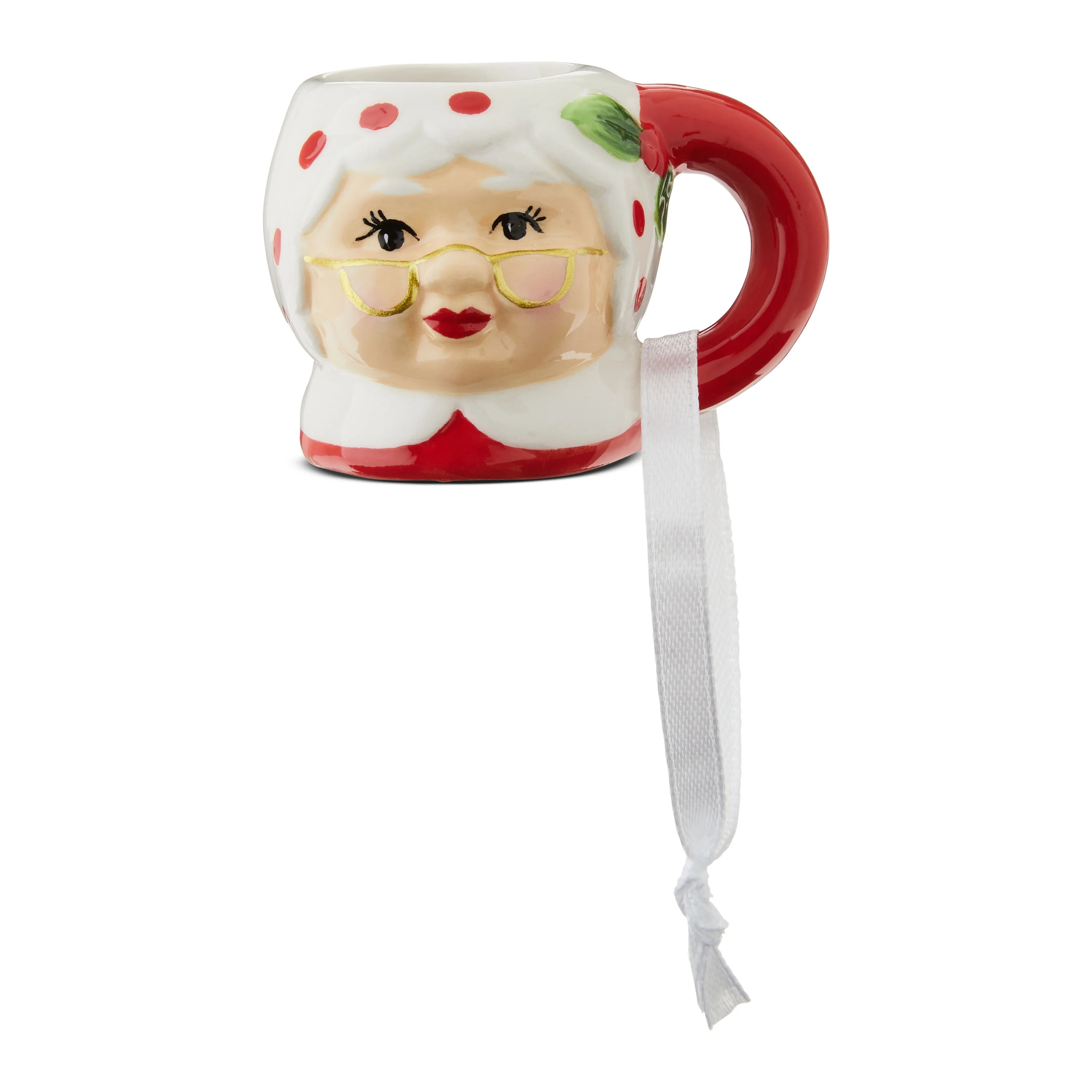 Mr. Christmas Mini Mug Ornament Mrs. Claus 1.5", Red | Walmart (US)