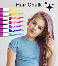 Desire Deluxe - Girls Gifts Hair Chalk 10 Temporary Non-Toxic Easy Washable Hair Dye Colourful Pe... | Amazon (US)